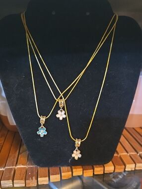 Flower Charm Necklaces